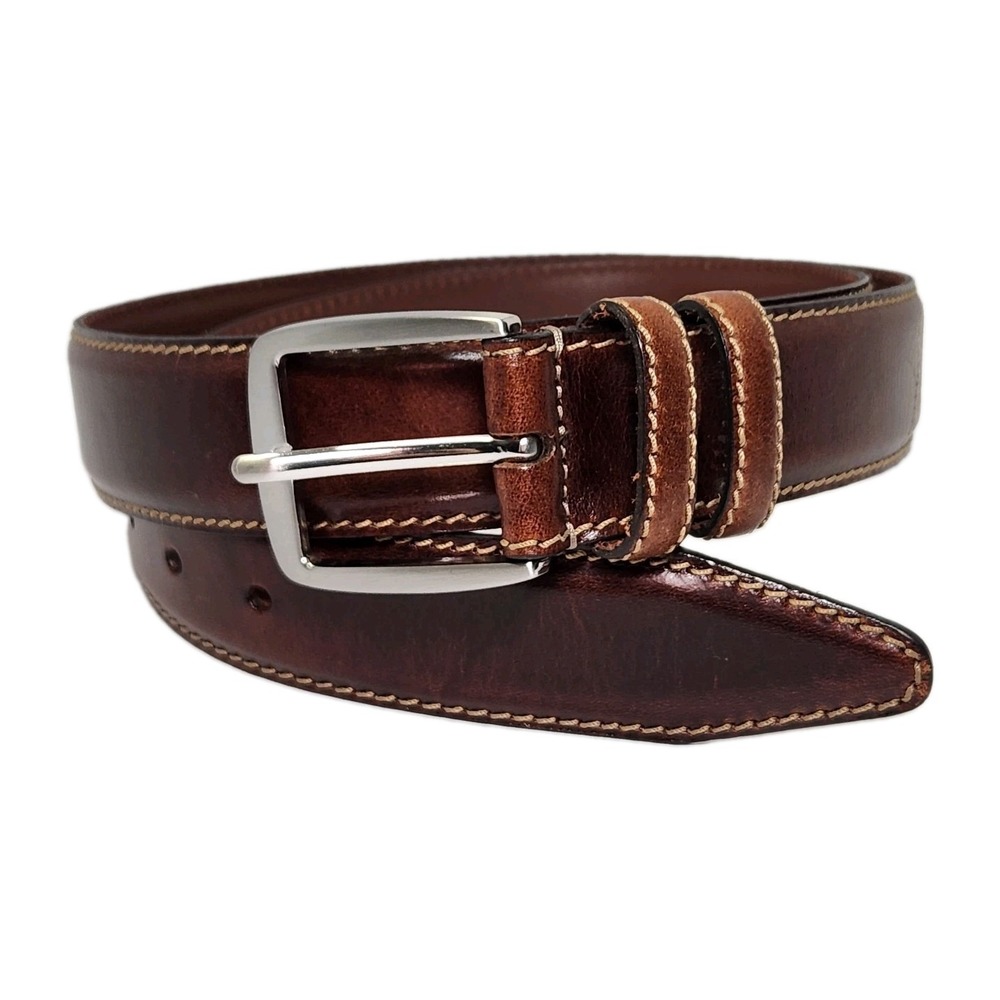 Allen Edmonds Yukon Belt 42 Brown Horween Chromexcel Leather USA 34507